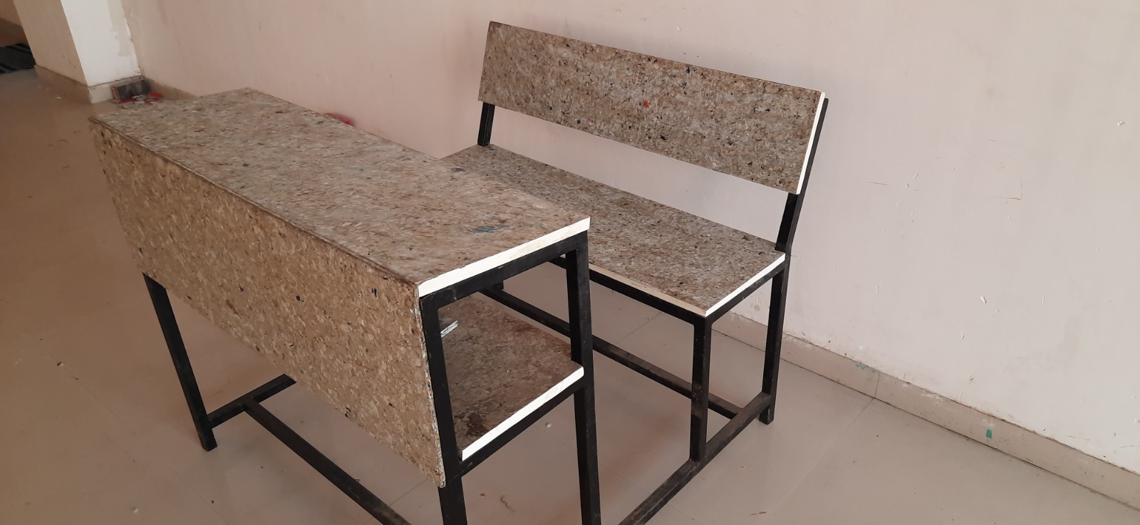 Desk and bench